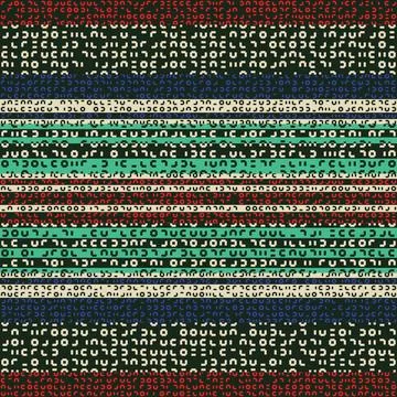 Multicolor Cryptography Stripes Pattern イラスト素材