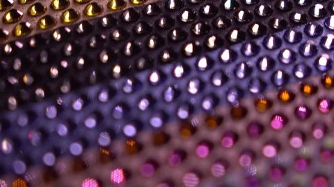 Multicolor crystals. 4K close-up dolly shot Stock Footage 70722868