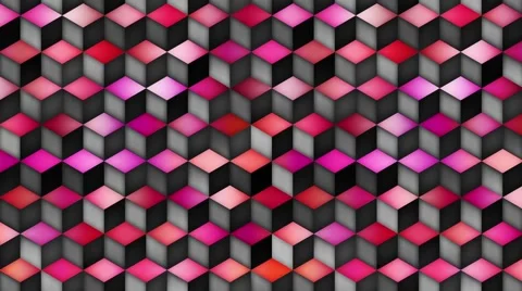 Multicolor Cube Shape Gradient Motion Loop Stock Footage 67406370