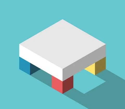 Multicolor cubes, common cause Stock Illustration