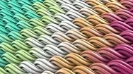 Multicolor Curles Ornament Seamless Loop 3D Animation 4K Uhd (3840X2160) Stock Footage