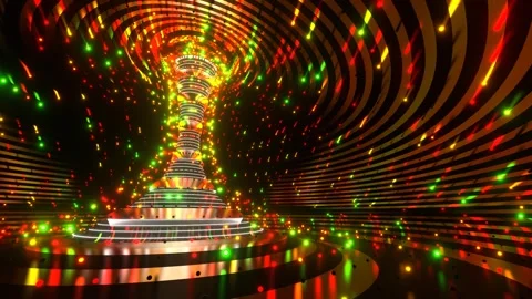 Multicolor Cyber Strobe Carousel Background VJ Loop in 4K Stock-Footage 265947976