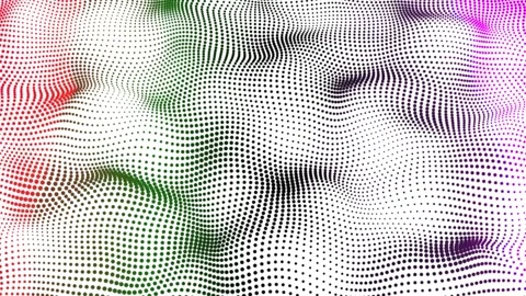 Multicolor digital dot background animation. Dot pattern with halftone effe.. Stock Footage 291940524
