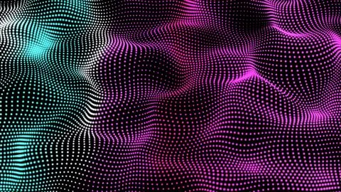 Multicolor digital dot background animation. Dot pattern with halftone effe.. 스톡 일러스트