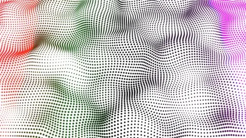 Multicolor digital dot background animation. Dot pattern with halftone effe.. 스톡 일러스트