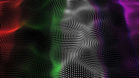 Multicolor digital dot background animation. Dot pattern with halftone effe.. Stock Illustration