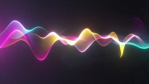 Multicolor Digital Sound Wave Background Particle Motion Graphic Background 4K Stock Footage 348392379