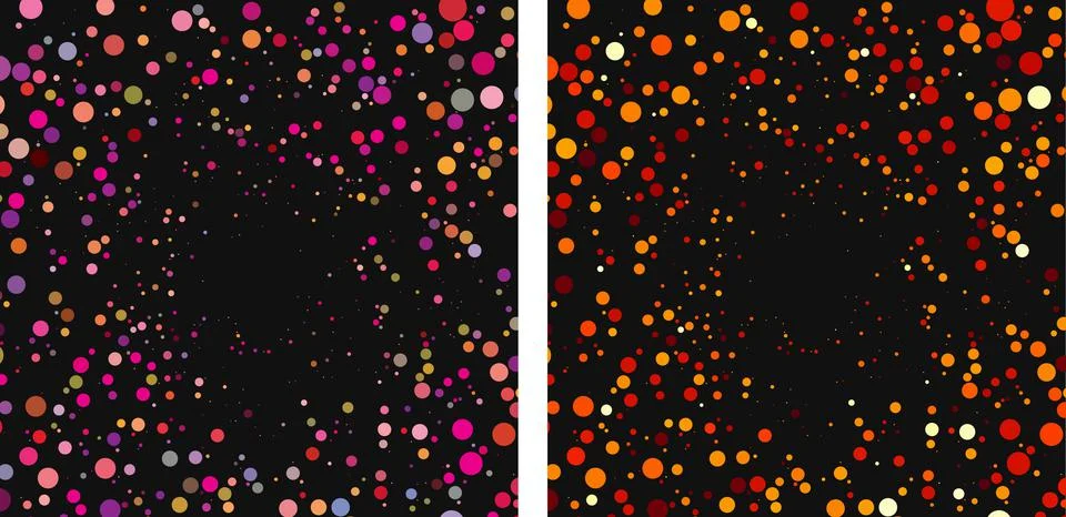Multicolor Dotted Bubble Pattern Background Stock Illustration