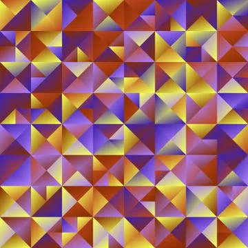 Multicolor dynamic gradient mosaic triangle background design Stock Illustration