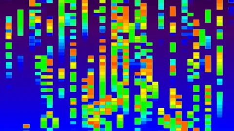 Multicolor Dynamic Pattern Shift Vertical Movement Motion Background Stock Footage 300319060
