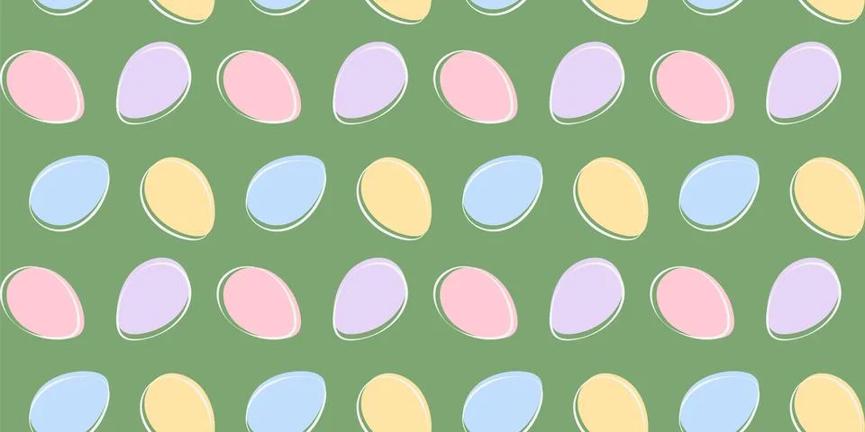 Multicolor Easter Eggs Seamless Pattern Easter Holidays or Spring seasonal 库存插图