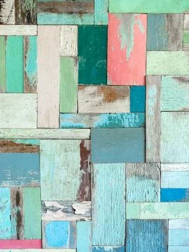 Multicolor effective wood texture pattern background consists of several pi.. Stock Photos