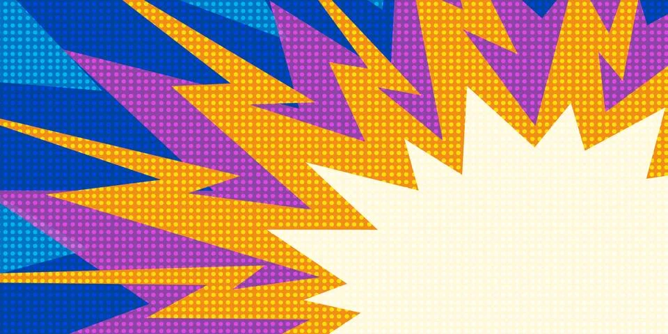 Multicolor explosion pop art Stock Illustration