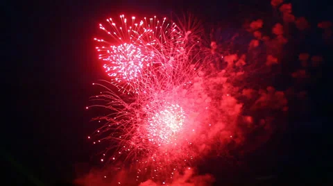 Multicolor Firework Display Stock Footage 36231270