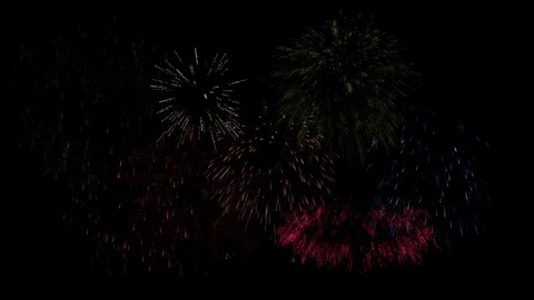 Multicolor Fireworks background Stock Footage 100080823