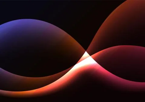 Multicolor flame curve layer abstract background Stock Illustration