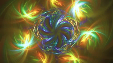 Multicolor fractal constructions transforming. Stock Footage 251752383