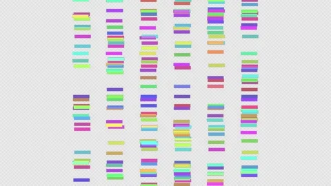 Multicolor genetic DNA sequence analysis Interface Searching database Stock Footage 323375465