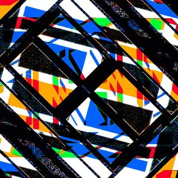Multicolor Geometric Abstract Pattern Illustrazione stock