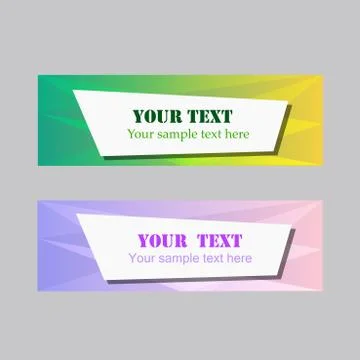 Multicolor geometric banner. Stock Illustration