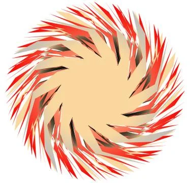 Multicolor geometric design element. Abstract illustration in radial, radiati Stockillustratie