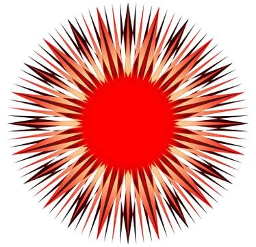 Multicolor geometric design element. Abstract illustration in radial, radiati 스톡 일러스트