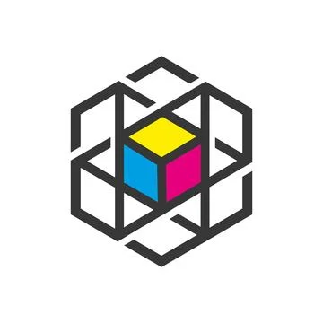 Multicolor geometric logo Shape square infinity colorful logo vector 스톡 일러스트