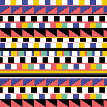 Multicolor geometric pattern, squares and triangles background. - Illustration Stock Illustration