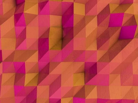 Multicolor geometric rumpled triangular low poly backdrop. 3D re 스톡 일러스트