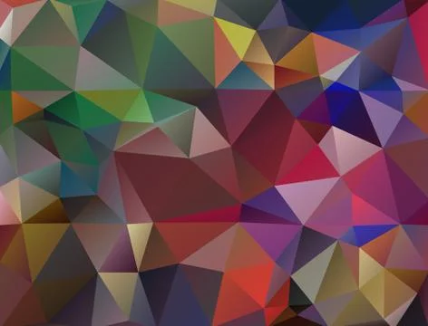 Multicolor geometric rumpled triangular low poly origami style gradient illus Ilustração Stock