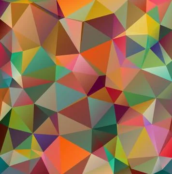 Multicolor geometric rumpled triangular low poly origami style gradient illus Stock Illustration
