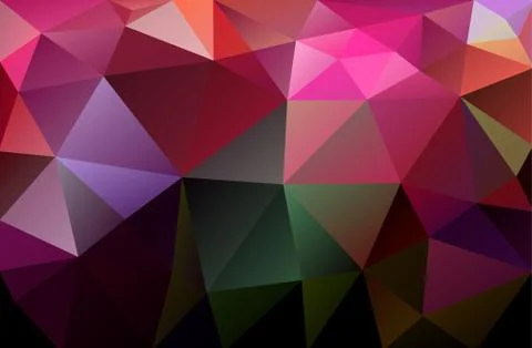 Multicolor geometric rumpled triangular low poly origami style gradient illus Stock Illustration