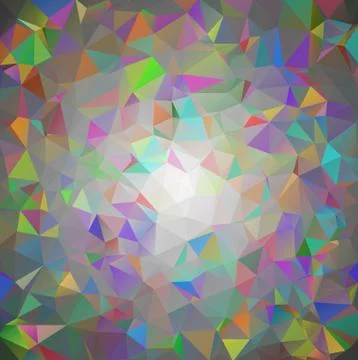 Multicolor geometric rumpled triangular low poly origami style gradient illus Stock Illustration