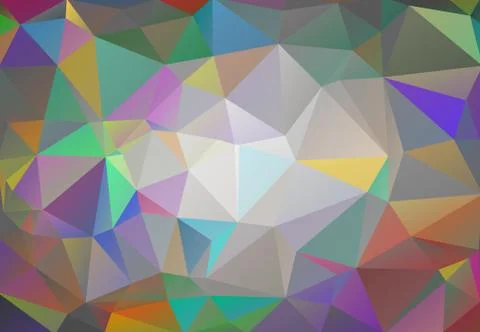 Multicolor geometric rumpled triangular low poly origami style gradient illus Stock Illustration