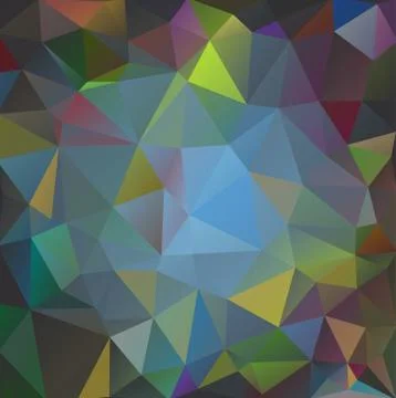 Multicolor geometric rumpled triangular low poly origami style gradient illus Illustrazione stock