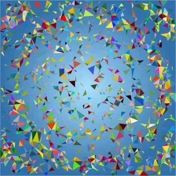 Multicolor geometric rumpled triangular low poly origami style gradient illus 스톡 일러스트