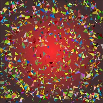 Multicolor geometric rumpled triangular low poly origami style gradient illus Stock Illustration