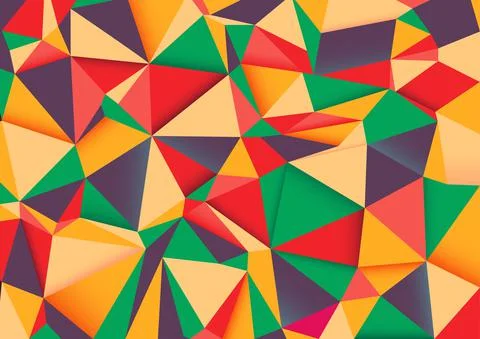 Multicolor geometric rumpled triangular low poly style gradient illustration  Stock Illustration