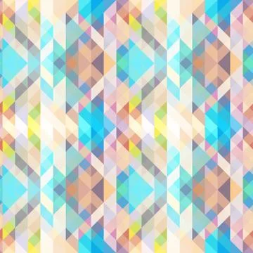 Multicolor geometric seamless pattern Stock Illustration