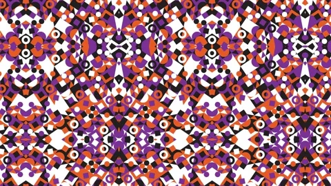 Multicolor geometric shapes in dynamic retro pattern background Stock Footage 220158797