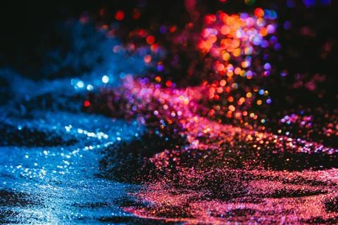 Multicolor glitter background nature elements Stock Photos