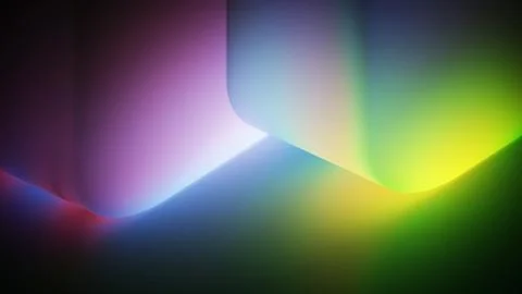 Multicolor gradient block background with glowing geometric forms. Stock Illustration