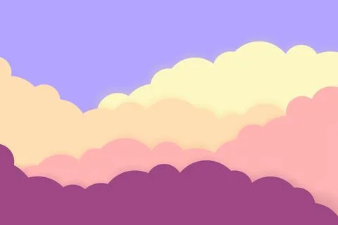 Multicolor gradient with clouds for poster, presentation, website design Stockillustratie