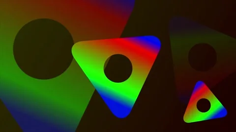 Multicolor gradient rotating triangular shape background Stock-Footage 204727904