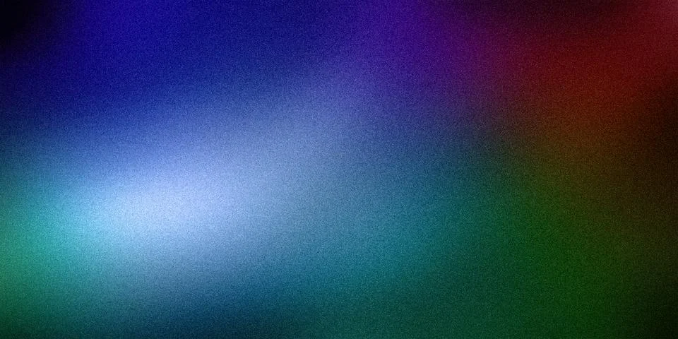 Multicolor grainy gradient blur with dark purple green turquoise blue red u.. Illustrazione stock