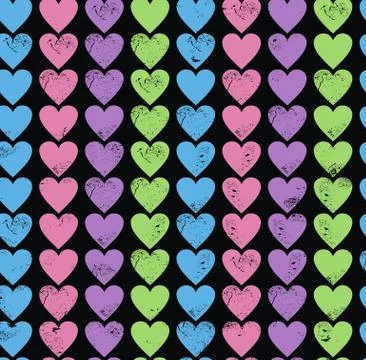 Multicolor hearts background. Stock Illustration