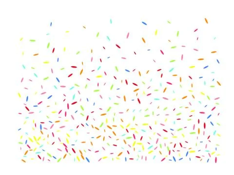 Multicolor hexagonal shape confetti beautiful. Stock Illustration