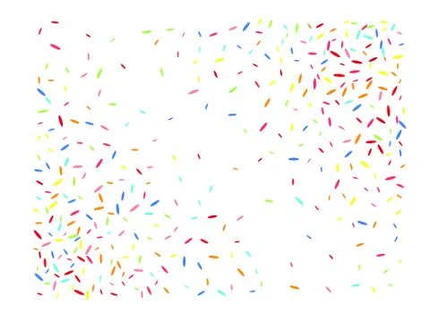 Multicolor hexagonal shape confetti bright. Stock Illustration