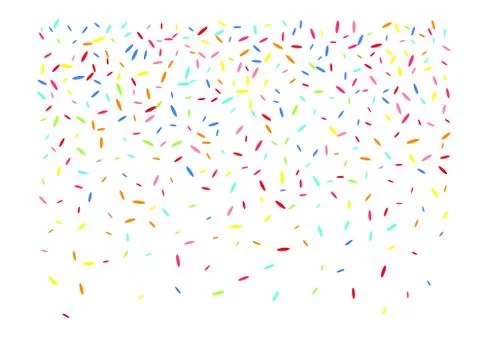 Multicolor hexagonal shape confetti creative. Stock Illustration