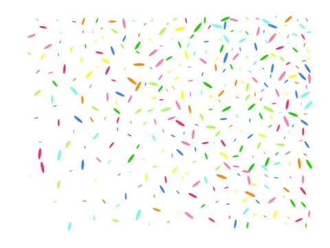 Multicolor hexagonal shape confetti decoration. Illustrazione stock